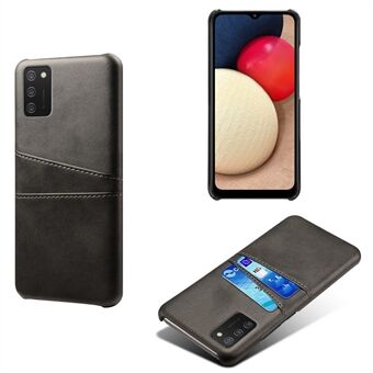 KSQ PC + PU-nahkainen kotelo kaksoiskorttipaikalla Samsung Galaxy A02s: lle (EU-versio)