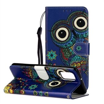 Kohokuvioitu kuviollinen Lompakko Stand Nahka-matkapuhelin kanssa hihna Samsung Galaxy A02s (EU Version)