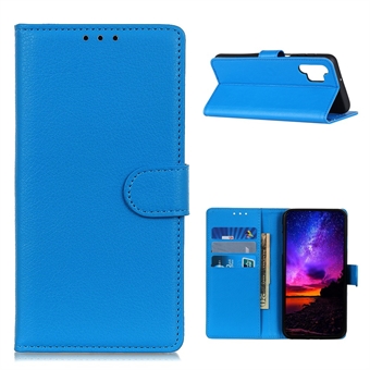 Folio Flip Design Litchi Skin nahkainen puhelinkotelo Stand Suojakuori lompakolla Samsung Galaxy A32 4G:lle (EU-versio)