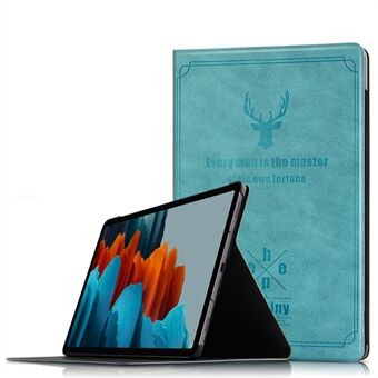 Deer Pattern PU-nahkainen PC- Stand tabletin kuorikotelo Samsung Galaxy Tab S7 Plus 12,4 tuumalle/Tab S7 FE/Tab S8+