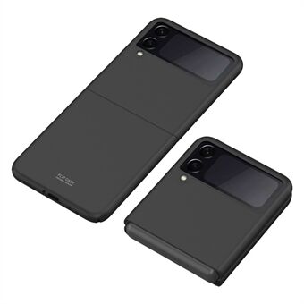 Skin Feel Solid Color Iskunkestävä suoja PC-matkapuhelinkotelo jalustalla Samsung Galaxy Z Flip3 5G:lle