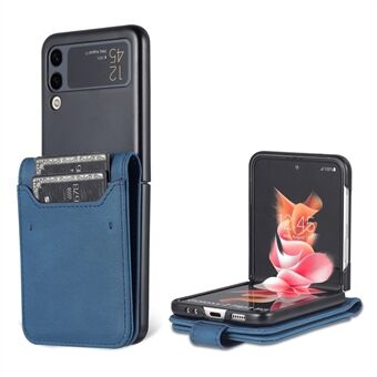 AZNS PU nahkaiset korttipaikat magneettilukko putoamisen estävä puhelimen Stand Samsung Galaxy Z Flip3 5G:lle
