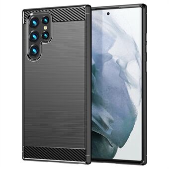 Harjattu pinta TPU-kuori 1,8 mm:n ultraohut lämpöä haihdutettu hiilikuiturakenne puhelimen suojakuori Samsung Galaxy S22 Ultra 5G:lle