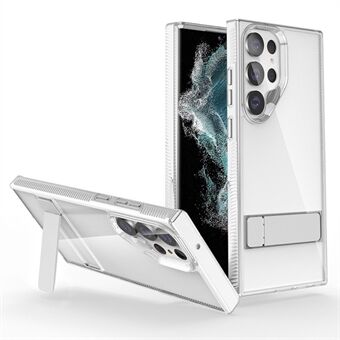 G Style Samsung Galaxy S22 Ultra 5G Kickstand läpinäkyvä puhelinkuori TPU + akryyli puhelimen kansi