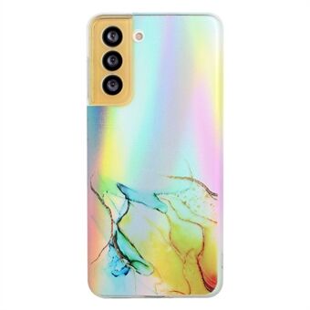 Tyylikäs kevyt ohut värikäs laserkohokuviointi marmorikuvioinen pehmeä kierretty TPU-puhelimen suojakuori Samsung Galaxy S22 5G:lle