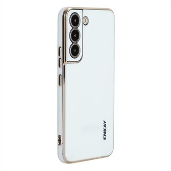 ENKAY HAT Prince Samsung Galaxy S22 5G Pehmeä TPU Galvanointireunat Puhelinkotelo Tarkka leikkaus kameran linssin suoja Iskunkestävä suojus