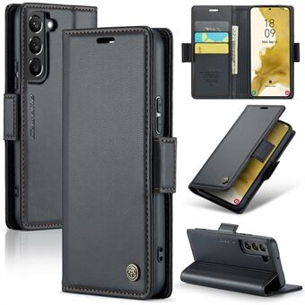 CASEME 023 -sarja Samsung Galaxy S22 5G PU-nahkaiselle läppäkuorelle RFID- Stand lompakkopuhelinkotelo