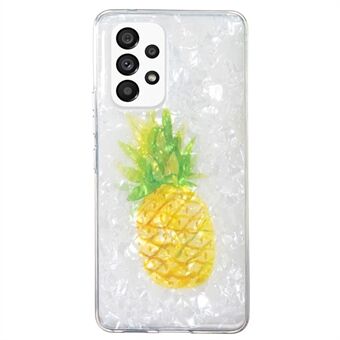 Samsung Galaxy A33 5G IMD Marble Flower Cover -kuorikuvioiselle pehmeälle TPU-puhelinkotelolle