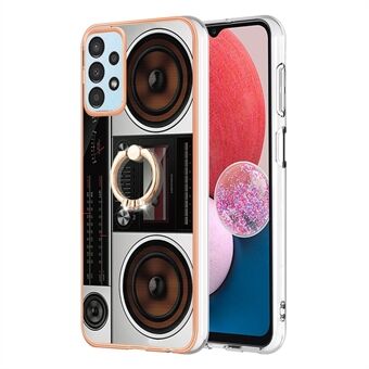 YB IMD -sarja-20 Style D Samsung Galaxy A33 5G: lle IMD-kuviolla 2,0 mm TPU-puhelinkanssi Elektrolyyttikotelo jalustalla