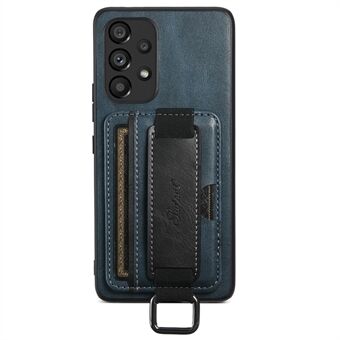 SUTENI H13 Samsung Galaxy A53 5G korttitelineen tukikotelo, jossa käsihihna pudotusta estävällä PU-nahalla päällystetty PC+TPU-suojus