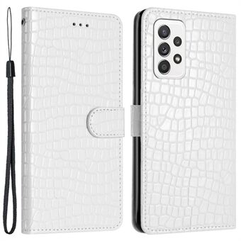 Samsung Galaxy A53 5G Crocodile Texture -puhelimen kotelolle Stand nahkainen teline Lompakko käsihihnalla