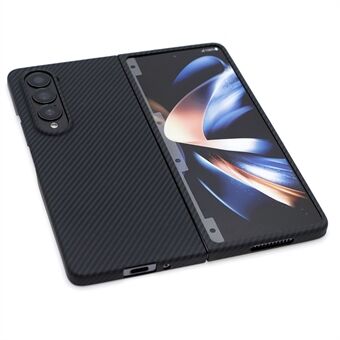 Takakuori Samsung Galaxy Z Fold4 5G 600D Fine Lines -hiilikuitukuvioiselle Aramidikuitupuhelimen suojakuorelle