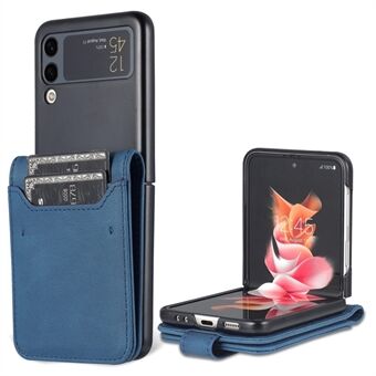AZNS Samsung Galaxy Z Flip4 5G PU-nahkaiselle käännettävälle kotelolle, korttipaikalle, magneettisesti suljettava kansi