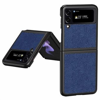 Samsung Galaxy Z Flip4 5G putoamattomalle puhelinkuorelle Litchi Texture PU Nahkapäällysteinen PC:n suojaava takakuori