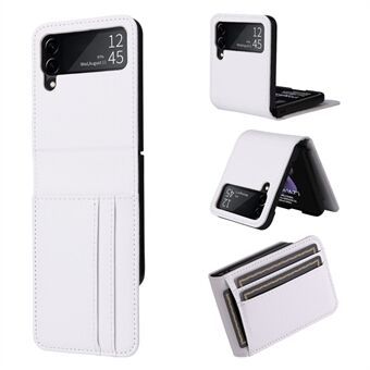 Samsung Galaxy Z Flip4 5G Carbon Fiber Texture -korttikotelolle Täyssuojakuori Taitettava puhelinkotelo