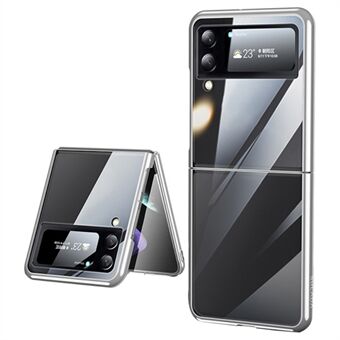 SULADA Samsung Galaxy Z Flip4 5G Dazzle Series Galvanoitu läpinäkyvä puhelinkotelo Kova PC-taitettava kansi