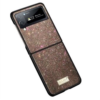 SULADA Samsung Galaxy Z Flip4 5G Celebrities-Series Glitter Sequins -puhelimen suojus Scratch PU-nahkapäällysteinen PC + TPU-hybridikotelo