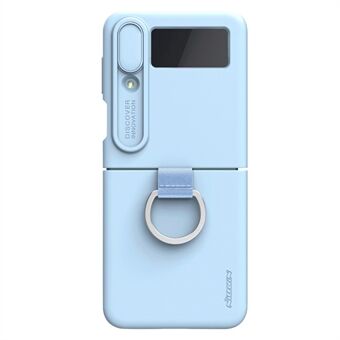 NILLKIN Samsung Galaxy Z Flip4 5G kameran linssin liukukannen muotoilu nestemäisen silikonin puhelinkuoren pudotuksenkestävä suojakuori Ring