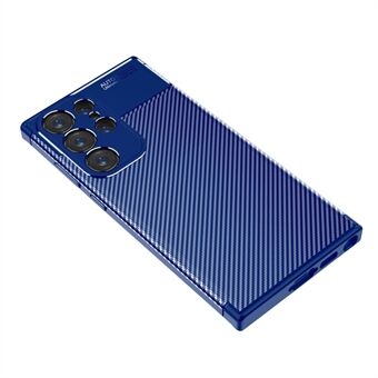 Scratch hiilikuitukuvioinen puhelinkuori Samsung Galaxy S23 Ultralle, pehmeä TPU iskunkestävä suojakuori