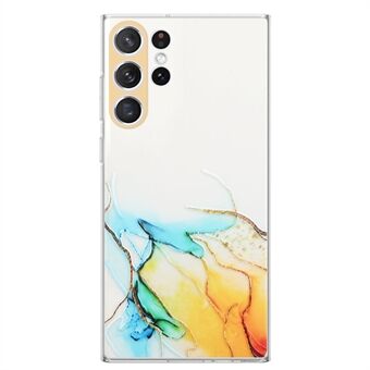 Kohokuvioinen marmorikuvioinen kotelo Samsung Galaxy S23 Ultralle, putoamissuoja, joustava TPU-puhelimen kansi