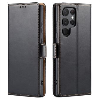 FIERRE SHANN Samsung Galaxy S23 Ultra Stand PU-nahkainen lompakkopuhelimen kansi