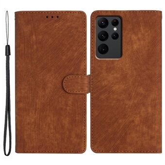 Samsung Galaxy S23 Ultra Leather Wallet Full Protection Cover Skin-Touch Stand -puhelinkotelolle