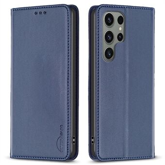 BINFEN COLOR BF18 Samsung Galaxy S23 Ultra Magnetic Flip Nahkakotelo Korttitelineen Stand puhelimen kansi