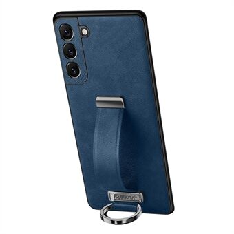 SULADA Fashion Series Samsung Galaxy S23:lle sisäänvedettävä ranneke Kickstand Crazy Horse Texture -puhelinkotelo PU-nahkapäällysteinen PC + TPU-suojus