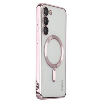 ENKAY HAT Prince Samsung Galaxy S23 Edge Kameran suoja Takakansi Magneettinen TPU-puhelinkotelo Yhteensopiva Magsafen kanssa