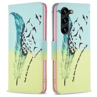 BF-kuviotulostus Nahka Series-1 Samsung Galaxy S23+ Flip Stand -puhelinkotelolle painettu kuviollinen PU-nahka magneettikiinnitys Folio Lompakon kansi