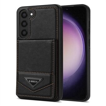 N.BEKUS Samsung Galaxy S23+ Kickstand Cover RFID-estokorttipidike PU-nahkapäällysteinen TPU-puhelinkotelo