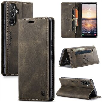 AUTSPACE A01 Series Samsung Galaxy A54 5G RFID-estopuhelinkotelo Stand Retro Texture Matta Lompakon suoja
