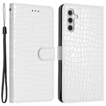 Samsung Galaxy A54 5G Crocodile Texture Stand Nahkasuoja putoamaton puhelimen lompakkokotelo käsihihnalla