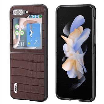 ABEEL Samsung Galaxy Z Flip5 5G lehmännahkaiselle nahalle + PC-puhelimen kotelo Crocodile Texture ohut suojus
