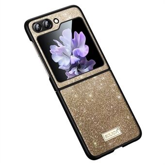 SULADA Samsung Galaxy Z Flip5 5G Glitter Sequins Shiny Case PU Nahkapäällysteinen PC + TPU Slip Anti Slip Iskunkestävä kansi