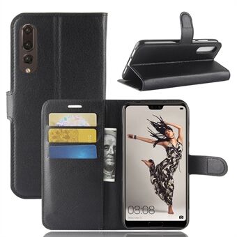 Litsi Texture Lompakko Stand Leather Flip Case Huawei P20 Pro