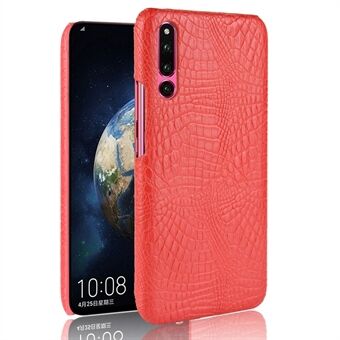 Crocodile Texture PU-nahkapäällysteinen PC-puhelinkotelo Huawei P30:lle - punainen