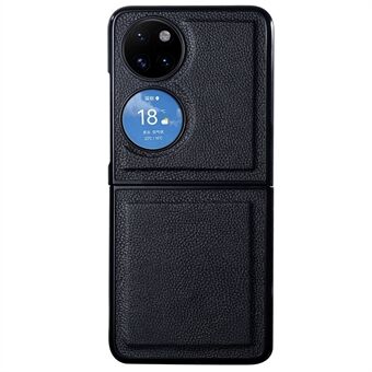 Pudotuksenkestävä Top Layer aitoa nahkaa + PC-puhelimen kuori Huawei P50 Pocket / Pocket S:lle