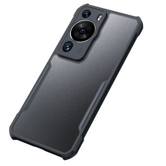 XUNDD Huawei P60:lle pölytiivis puhelinkuori, läpinäkyvä akryyli + TPU ohut puhelinkuori - musta / lasertekstuuri