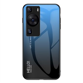 Huawei P60 / P60 Pro Gradient -puhelinkotelolle karkaistu lasi+PC+TPU Iskunkestävä puhelimen kansi