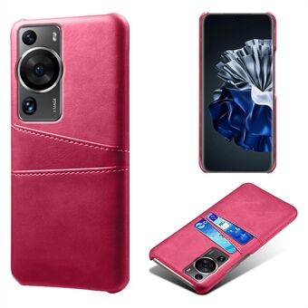 Huawei P60 / P60 Pro -puhelinkotelolle Dual Card Slots Iskunkestävä PU-nahka + PC-kuori