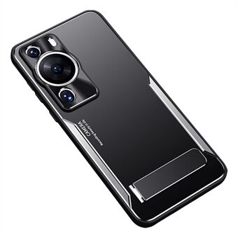 Huawei P60 Pro Kickstand -puhelimen suojus TPU + alumiiniseospudotuksen estävä puhelinkotelo