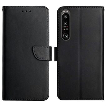 Iskunkestävä lompakko Stand Flip Mobile Cover aitoa nahkaa Nappa Texture -puhelinkotelo Sony Xperia 1 III 5G -puhelimelle