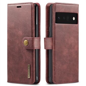 DG.MING:n Split Leather+TPU Inner Phone Case Wallet Magnetic Detachable 2-in-1 Phone Covering Google Pixel 6 Pro -puhelimelle