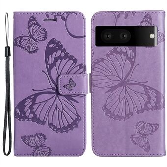 KT:n Kukkakuviolla varustettu puhelinkotelo Google Pixel 7:lle, pölytiivis PU-nahkainen perhosen kuviolla varustettu matkapuhelinkotelo lompakolla