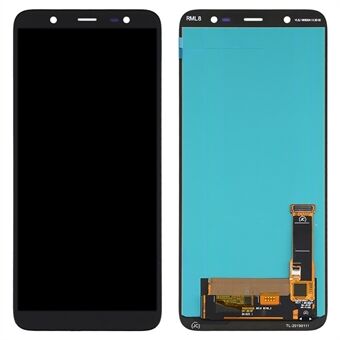 OLED-näytön kosketusnäytön digitointilasikokoonpano Samsung Galaxy J8 (2018) J810:n varaosa - musta