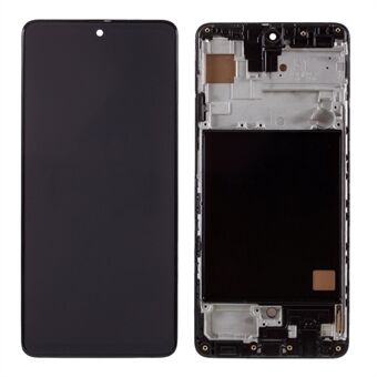 Samsung Galaxy A51 SM-A515 Grade C LCD-näyttö ja digitoija kokoonpano + kehysosa (TFT Edition, ilman sormenjälkitoimintoa) (ilman logoa) - musta