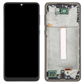 Samsung Galaxy A33 5G A336 luokan C OLED-näyttö ja kosketusnäyttö kokoonpano + kehysosa (ilman logoa) - Musta