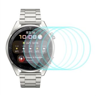 ENKAY 5kpl / pakkaus 0,2 mm 9H kovuus 2,15D Arc Edge Ultra kirkas karkaistu lasi näyttökalvo Huawei Watch 3 Pro 48mm