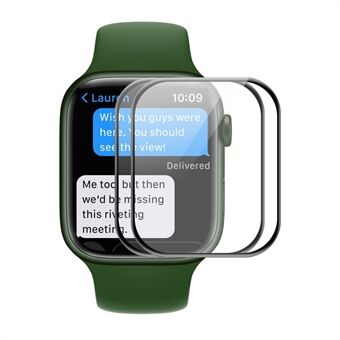 ENKAY 2kpl / setti 3D Kaareva kuumataivutus Täyspeite HD Kirkas Ultra-Ohut Näytönsuoja Pehmeä PET-kalvo Apple Watch Series 7 41mm